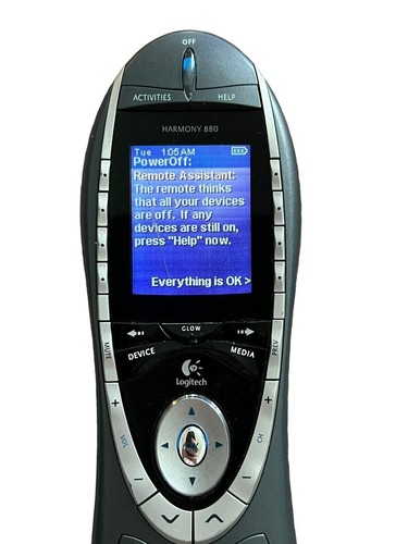 Genuine Logitech Harmony 880 Universal Remote Control CRACK SCREEN (3a) - Afbeelding 4 van 6