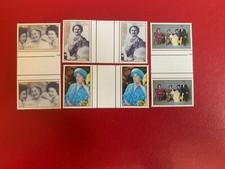 ZAMBIA 1985 MNH QUEEN MOTHER 85TH BIRTHDAY ELIZABETH MARGARET HARRY GUTTER PAIRS