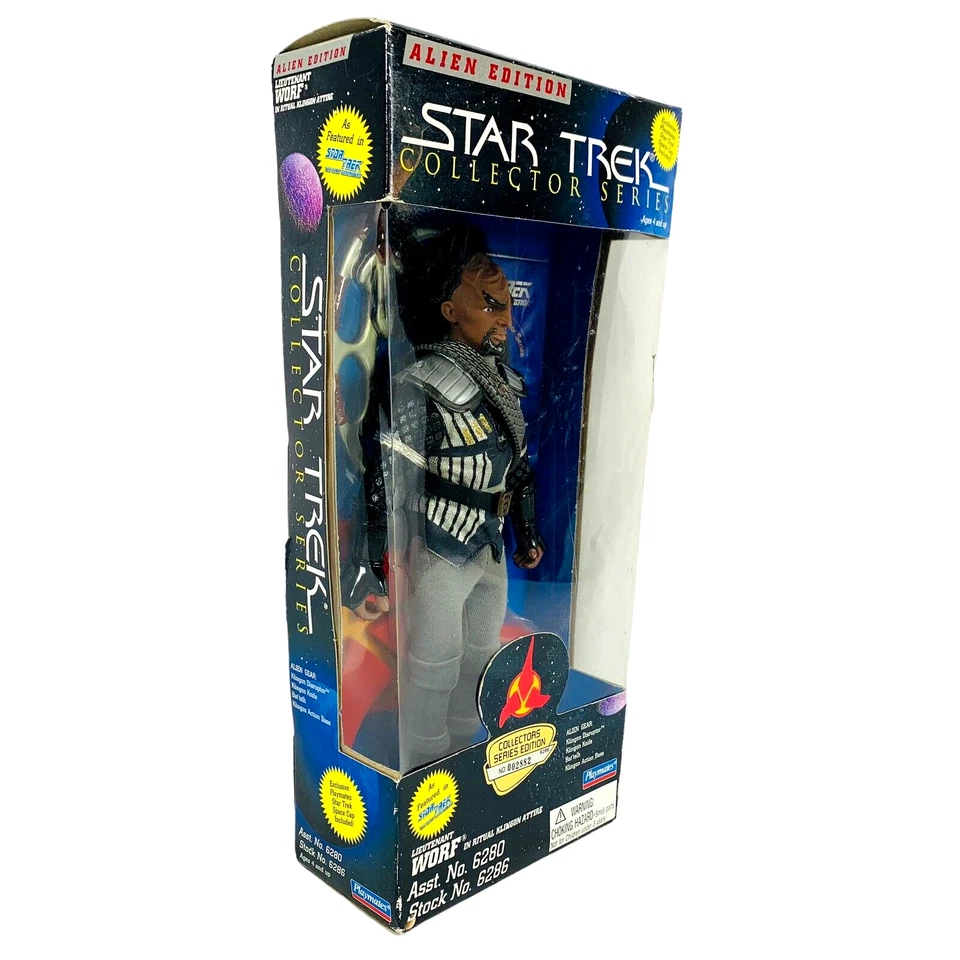 Figura Teniente Worf Klingon Edición Alien 1995 Star Trek Collector Series Foto 2 de 4