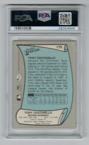 Tony Cuccinelo Autograph PSA DNA Authentic Certified Trading Card - Picture 2 of 2