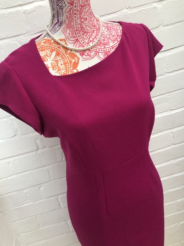 New Paul Costelloe Shift Dress UK 14 Magenta Formal Business Wedding Party - Picture 2 of 8
