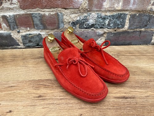 Tods Herren Schuhe Rot Wildleder Fahrer Mokassins Halbschuhe UK 6,5 US 7,5 EU 40,5 Originalverpackt - Bild 7 von 15