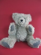 409) Plüschtier Stofftier Teddybär Teddy Brummstimme Scheibengelenke Grau  34cm