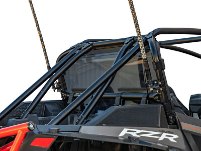 SuperATV Dark Tint Polycarbonate Rear Windshield for Polaris RZR XP Turbo S