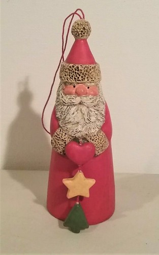 Vintage Folk Art Santa Ornament - Picture 3 of 5