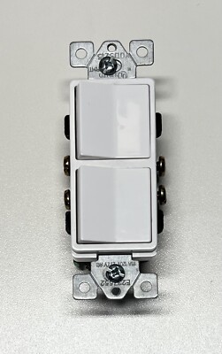 Commercial Grade Double Stack Rocker Decorative Single Pole Switch 15A ...