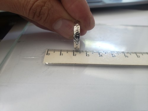 Pendientes De Aro Perforados En Oro Blanco 750 18KT 2,8 Gramos (3462) - Imagen 10 de 10