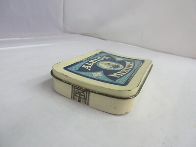VINTAGE ADVERTISING EMPTY ALBION MIXTURE CONCAVE TOBACCO TIN 115-F