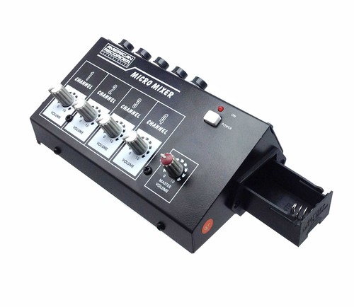 AMERICAN RECORDER 4 Channel, Battery Powered Mini Mixer - 第 2/3 張圖片