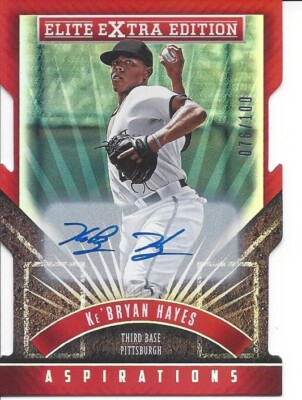 2015 Elite Extra Edition Ke'Bryan Hayes Aspirations Die-Cut Autograph /100