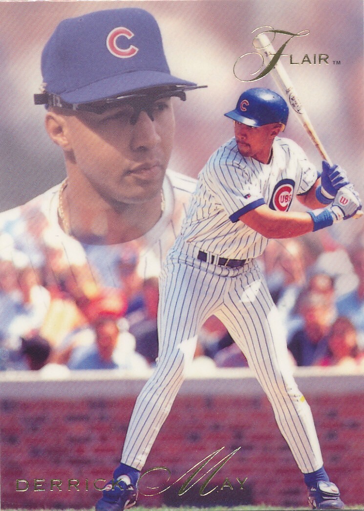 Derrick May 1993 Flair Fleer #16 Chicago Cubs baseball card