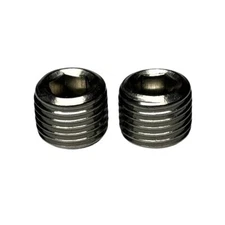 2 pieces M12X1.25 Male Stainless Steel Hex Set Screw Pipe Block Off Plug Fitting