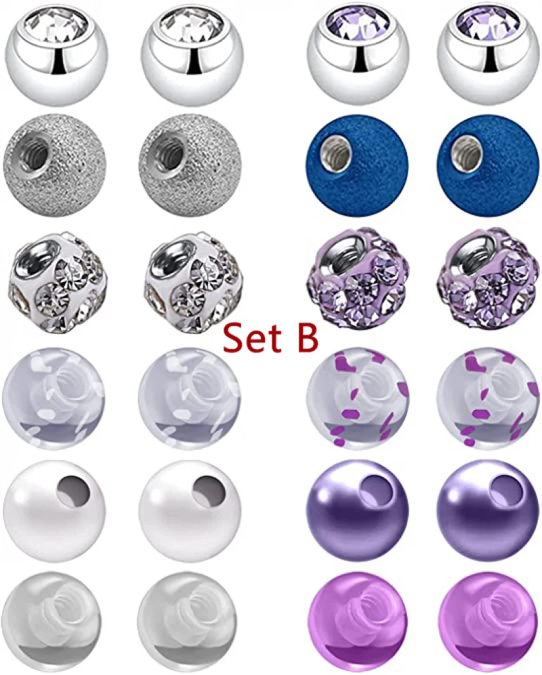 24-60Pcs/Lot Jewelry Replacement Balls for Ear Nose Lip Nipple Eyebrow Piercing - Image 4 of 4