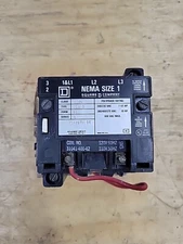 SQUARE D NEMA SIZE 1 MOTOR STARTER 1110/20V COIL 600 VAC 8536 SC03