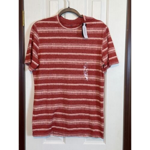 INC International Concepts Striped Casual Tee Shirt Crew Neck Small