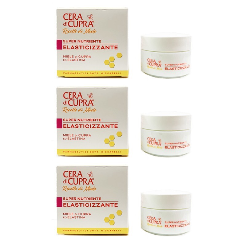3pz CERA DI CUPRA Crema viso Supernutriente Elasticizzante Ricette di Miele 50ml