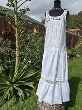 Lucky Legend 100% Cotton White Flowing Dress Size M