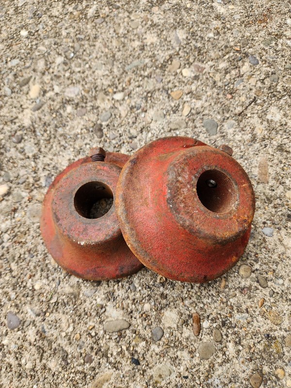 2 vtg BARBELL COLLARS bodybuilding fitness DUMBBELLS Billard? homegym STRONGMAN