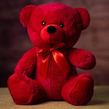 Plush Red Teddy Bear - 14" - NEW WITH TAGS 