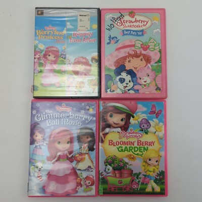 LOT of 4 Strawberry Shortcake DVD's 5 Episodes 1 Sealed New 3 Used
