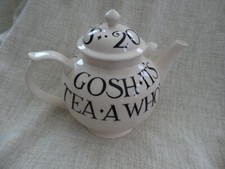 Rare Emma Bridgewater 2006 Black Toast Gallon Teapot 1st quality