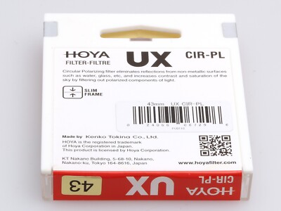 Filtro Polarizzatore HOYA UX CIR-PL Per Obiettivi, Diametro 52mm - 5