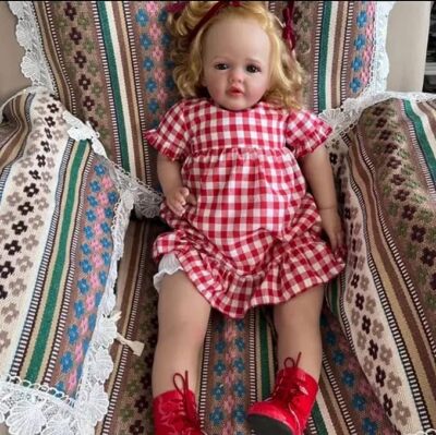 27inch Huge Toddler Girl Reborn Dolls with Cloth Body 3D Skin Kids Birthday Gift