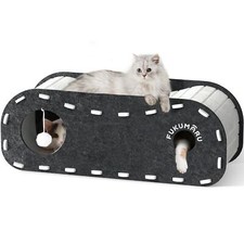 31.5 Inch Extra-Large Cat Cave Bed for Indoor Pets Scratch Resistant Felt