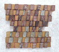 43 Letterpress wood/wooden Hand-carved Matrices for type English  Number WMT121