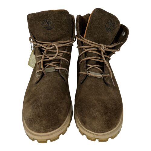 Timberland Boots Rare Olive Bren Clear Bottom Sz 5 Waterproof A0330 Girls A1BL4