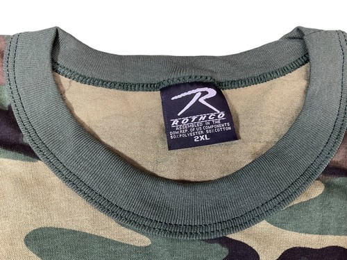 Camoflauge Long-Sleeve T-Shirt Sz 2XL Rothco Military Tactical 50/50 Cotton/Poly - Picture 6 of 14