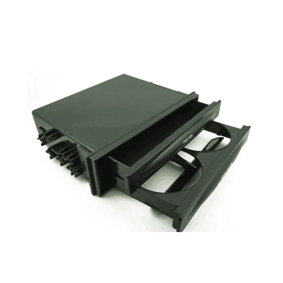 Double 2 Din Dash Radio Installation Pocket Cup Holder Storage Box For Car SUV  - Image 4 of 4