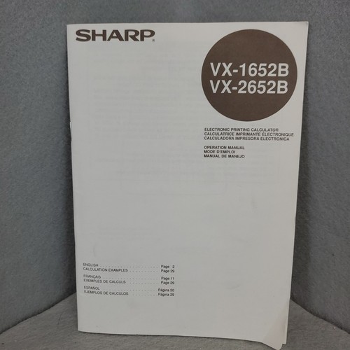 Vintage Sharp Compet Calculator VX-1652B Electronic Digital Printer Works - Picture 8 of 8