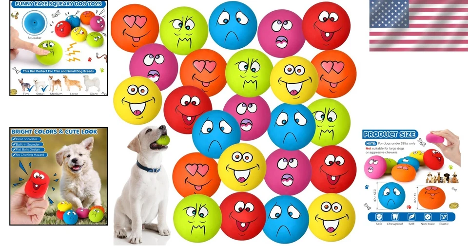 Brinquedos engraçados para cachorros 24 peças - Bolas interativas para animais de estimação - Imagem 2 de 4