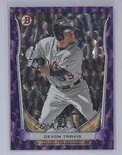 2014 Bowman Draft Top Prospects Purple Ice /99 Devon Travis #TP-89
