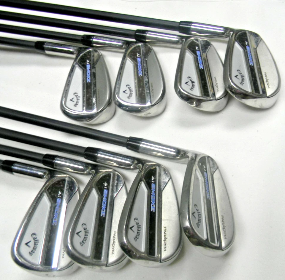 NICE CALLAWAY LEFT HAND PARADYM Ai SMOKE IRON SET 5 - PW AW SW CYPHER 50g SENIOR - Image 4 of 4