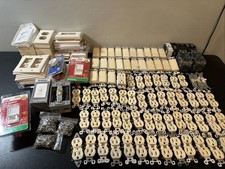 Collection Lot Light switches Plug in Outlet Covers almond Electrical Used Boxes