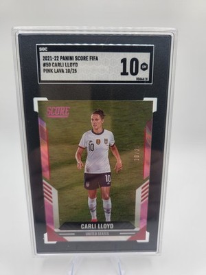 2021-22 Panini Score FIFA - Carli Lloyd #50 Pink Lasers /25 SGC 10 Gem Mint 💎 