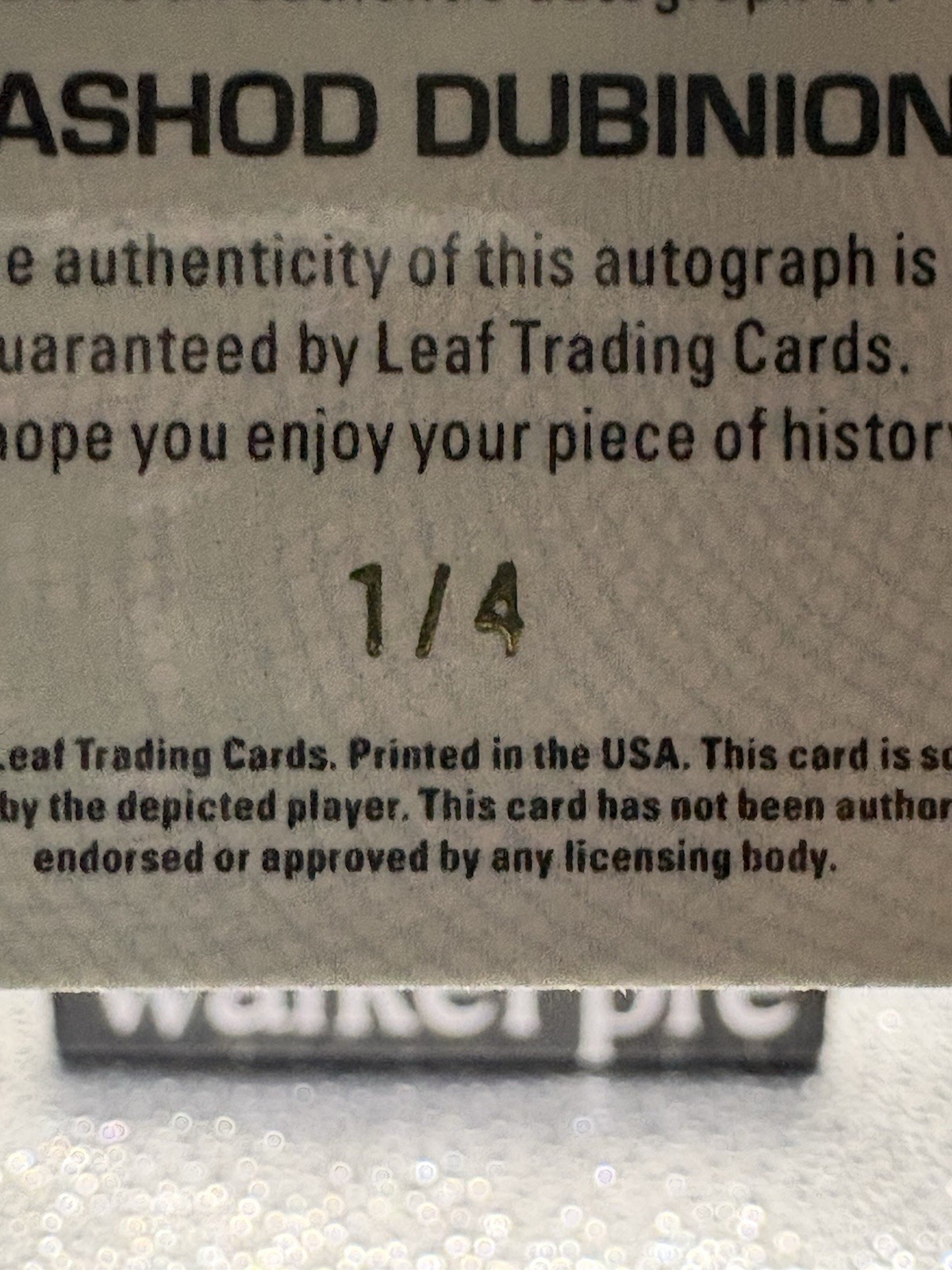 Leaf 2024 Leaf Metal Rashod Dubinion So Money! Auto #SM-RD1 1/4 Football view 3