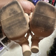 A New Day Beige Braided Strap Block Heel Slip-On Women's Sandals