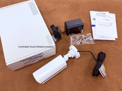 NOS Speco CVC6805EX/W Color CCTV Weatherproof Camera w/ Sunshield - White
