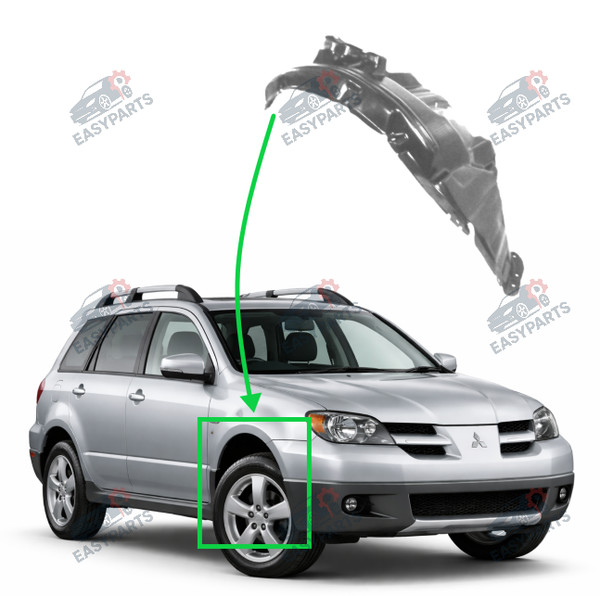 Radlauf StoßStange Vorne Rechts FüR Mitsubishi Outlander 2003 - 2006-image
