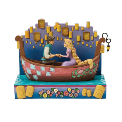 #ad #ad Jim Shore Disney TANGLED BOAT WITH LED LANTERNS FIGURE A DREAM COME TRUE 6016897 $109.90