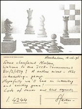 VARIATIES OP HET THEMA SCHAKEN Juego de Ajedrez Chess Game Illustration 1996
