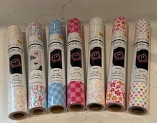 7 Roll PUFF HTV Pattern Bundle 12x24 Heat Transfer Vinyl Hearts Check Flowers