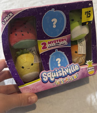 Squishmallows Squishville Fruit Squad 6-Pack Mini Plush Set w/ 2 Mystery