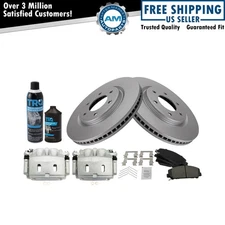 Front Brake Calipers Ceramic Pads & Rotors Kit Fits Nissan Armada Titan QX80