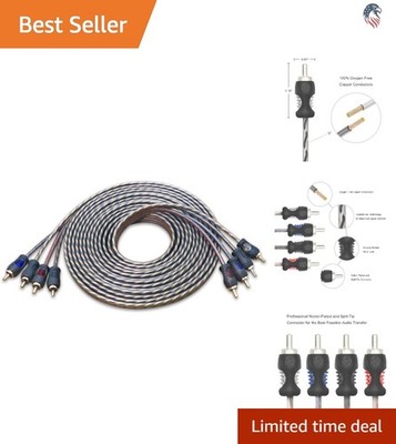 17ft 4-Channel RCA Audio Cable Compatible with Audio Systems Oxygen Free Copper