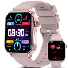 Marsyu Smartwatch Damen EKG Blutdruck SpO2 IP68 Rosa Fitnessuhr