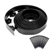 2 Inch Tall Landscape Edging Kit 20FT 20 Spikes Plastic Lawn Landscaping